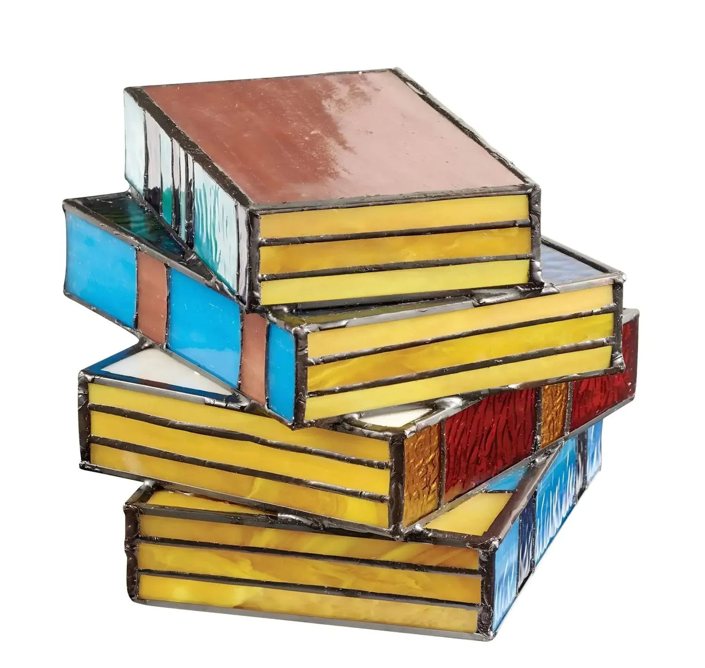 Stained Glass Book Lamp, Folding Acrylic Art Night Light, Decorative Table Lamp