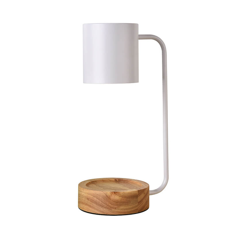 Japanese Candle Warmer Lamp, Wooden Base Dimmable Wax Melter, White or Black