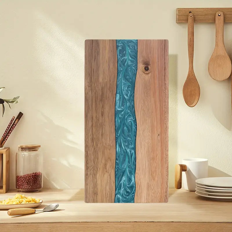 Resin River Cutting Board, Acacia Wood Charcuterie & Cheese Serving Board