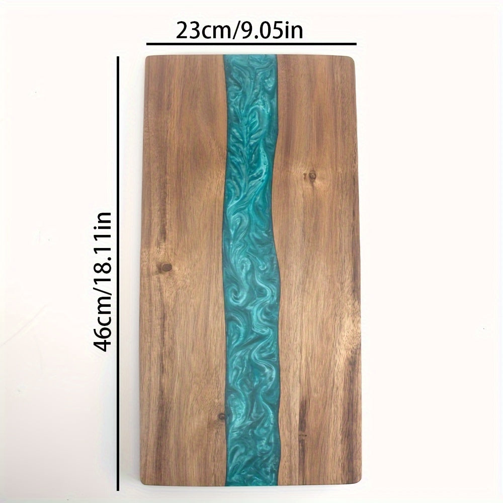 Resin River Cutting Board, Acacia Wood Charcuterie & Cheese Serving Board