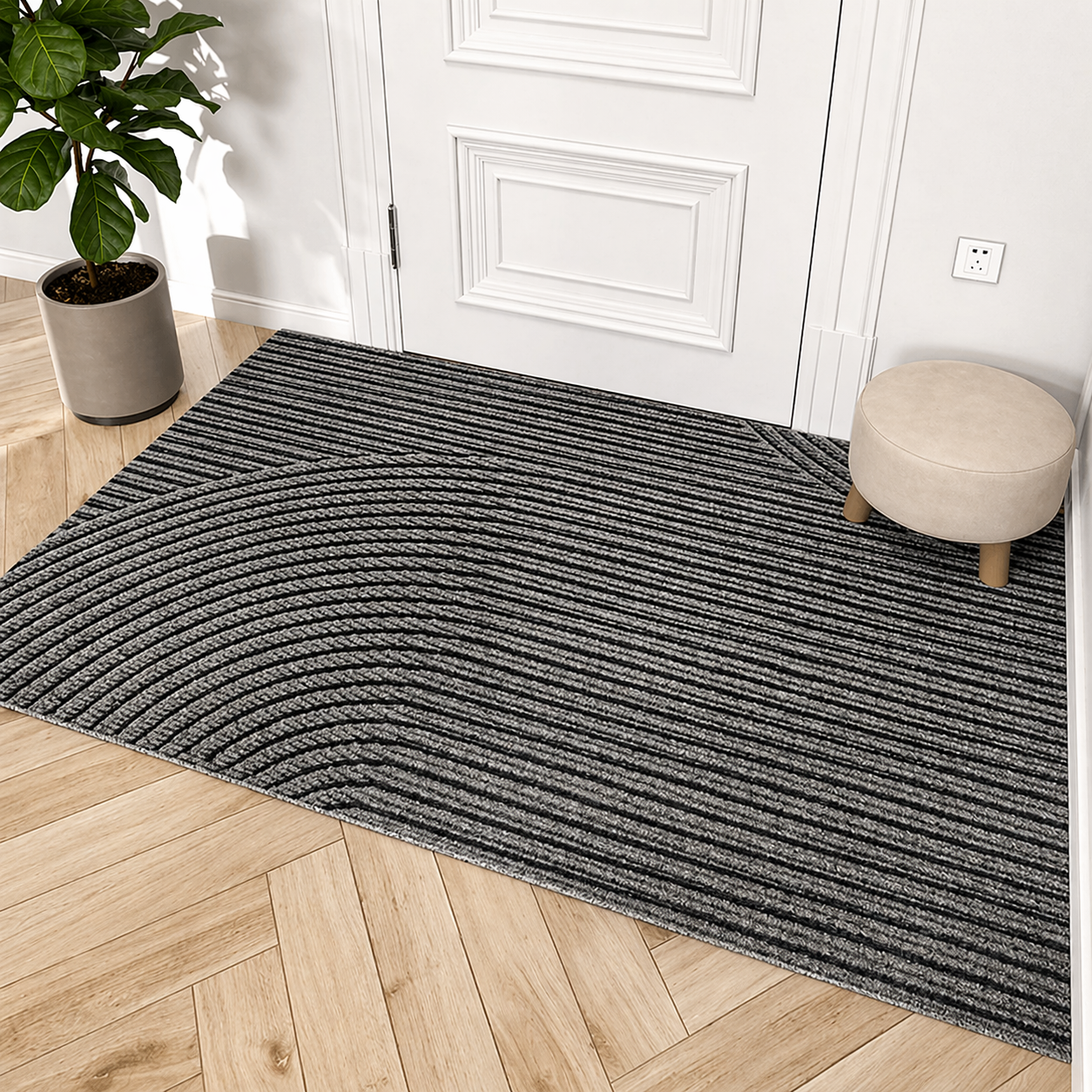 Non-Slip Door Mat for Entryway, Dirt-Resistant Indoor Doormat, Washable