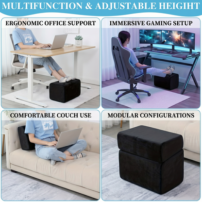 Adjustable Under-Desk Foot Rest for Office Posture, Ergonomic Footrest, 3 Heights