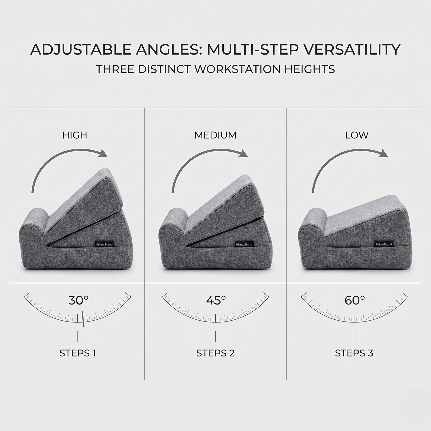 Adjustable Bed Support Pillow for Reading, Sit-Up Back Rest Cushion