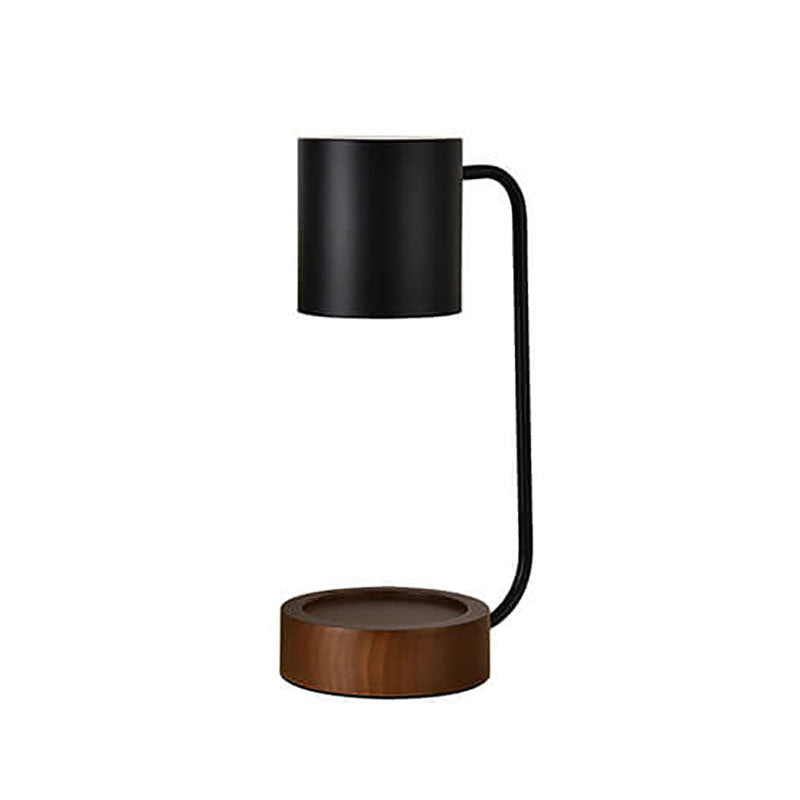 Japanese Candle Warmer Lamp, Wooden Base Dimmable Wax Melter, White or Black