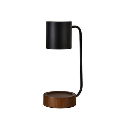 Japanese Candle Warmer Lamp, Wooden Base Dimmable Wax Melter, White or Black