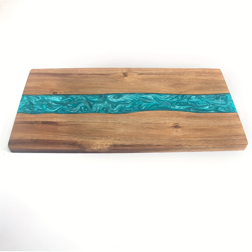Resin River Cutting Board, Acacia Wood Charcuterie & Cheese Serving Board