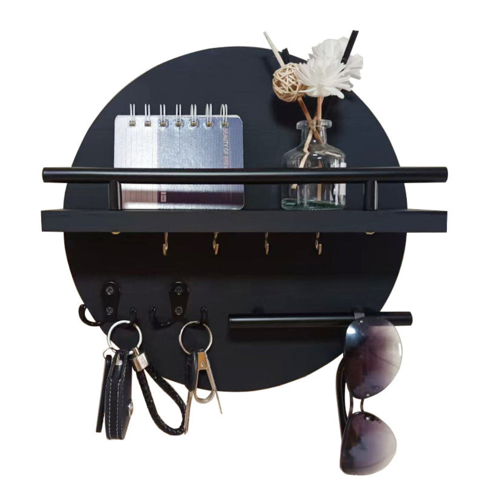 Wooden Wall Key Holder, Magnetic Entryway Key Organizer Rack, 6 Finishes