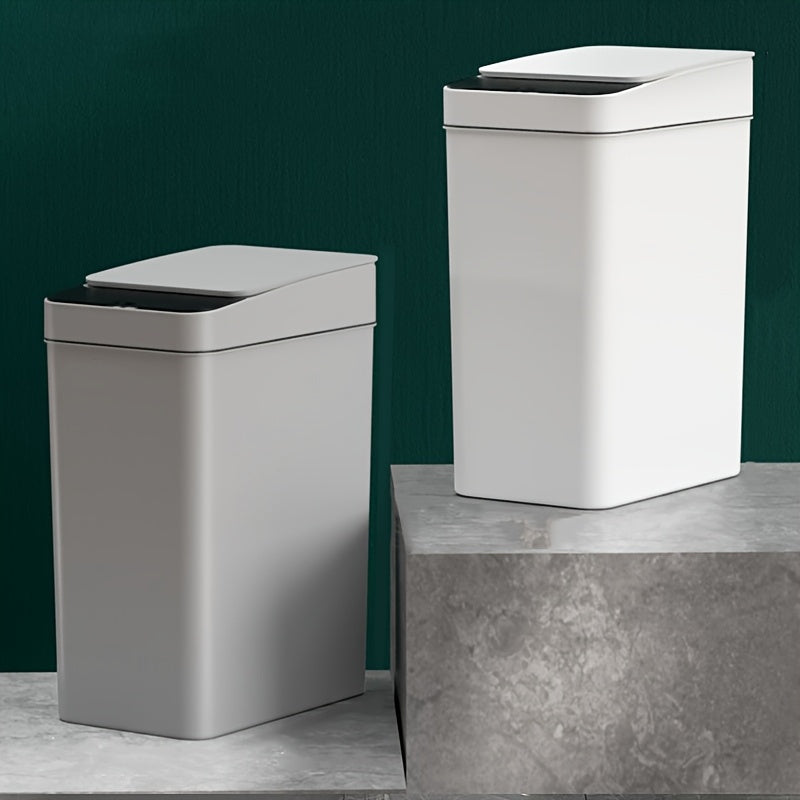 Touchless Smart Sensor Trash Can, Automatic Motion Kitchen Bin, Black White Grey