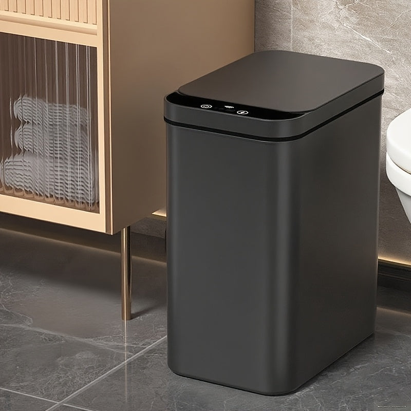 Touchless Smart Sensor Trash Can, Automatic Motion Kitchen Bin, Black White Grey