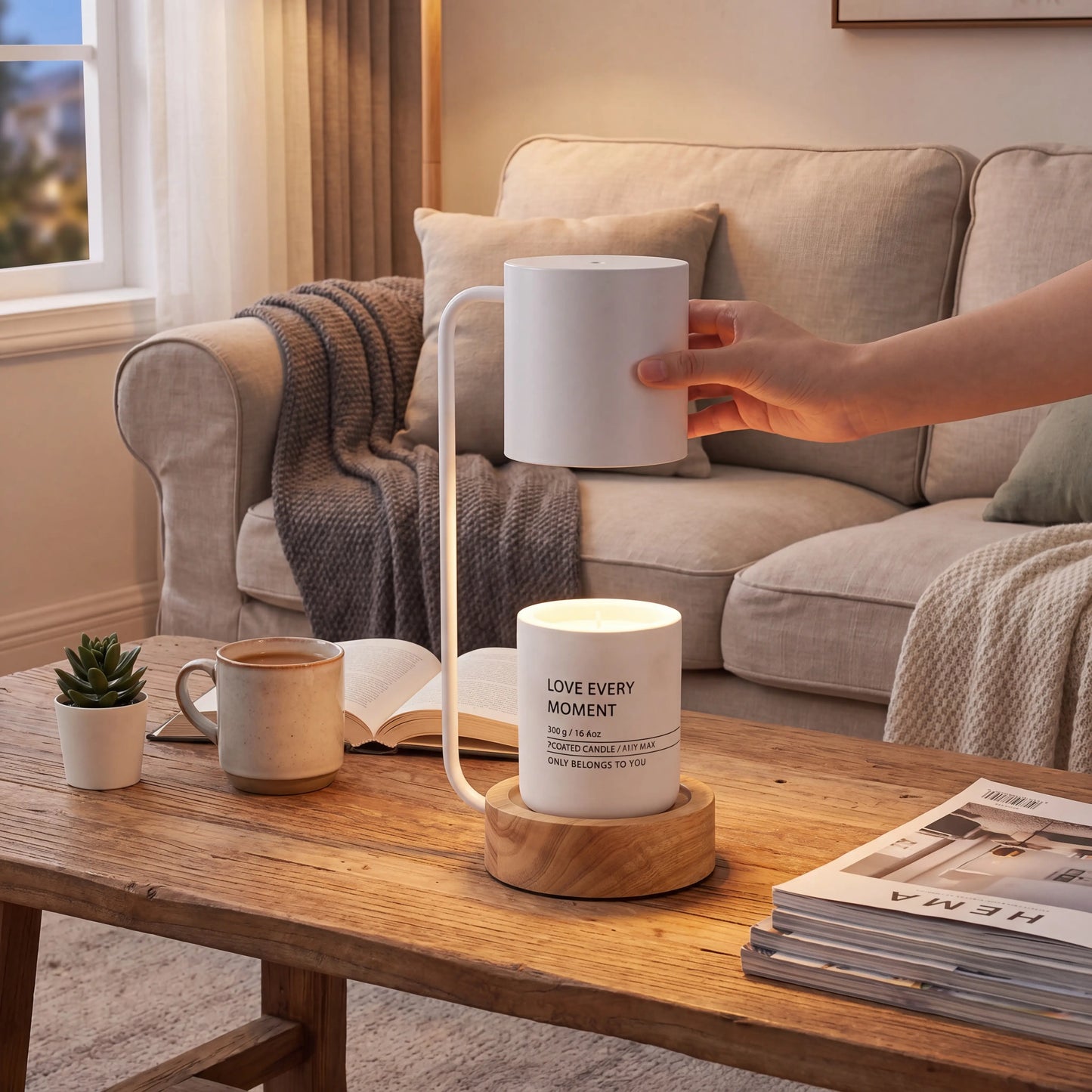 Japanese Minimalist Candle Warmer Lamp
