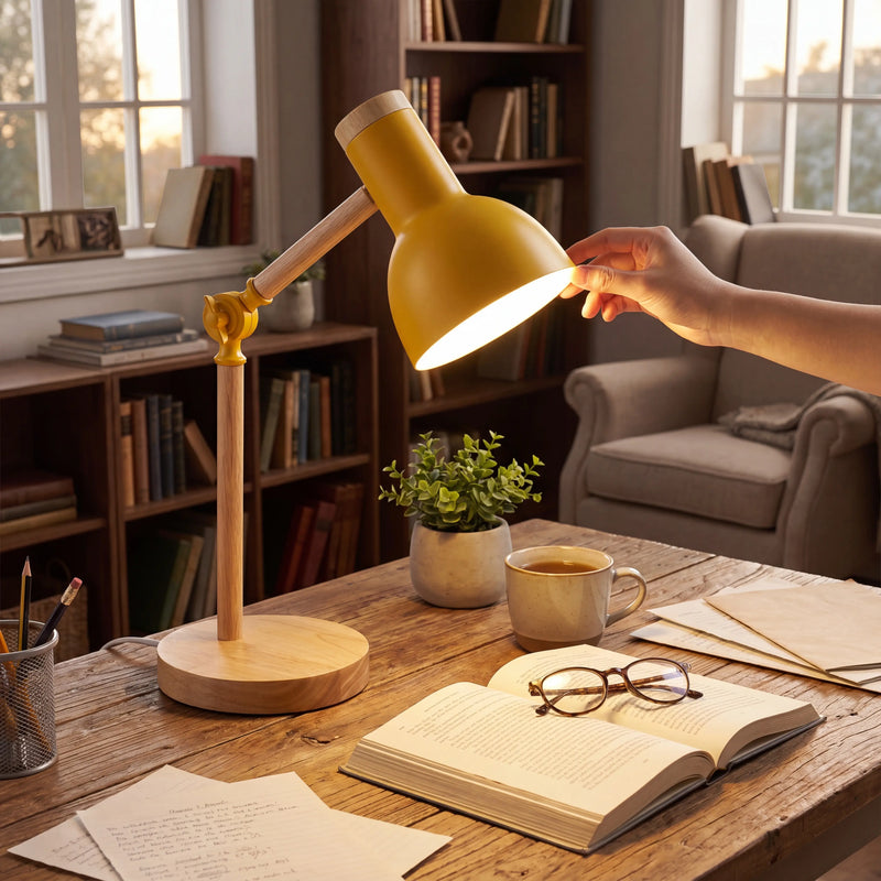 Nordic Wooden LED Desk Lamp