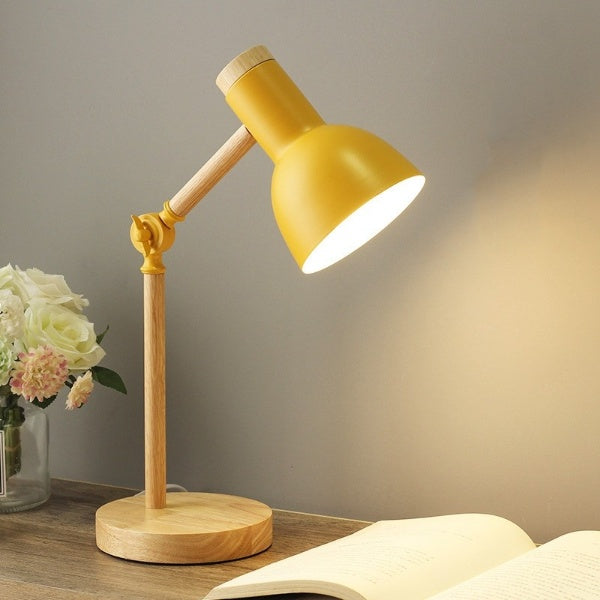 Nordic Wooden LED Desk Lamp, Scandinavian Dimmable Table Light, Warm or Cool White