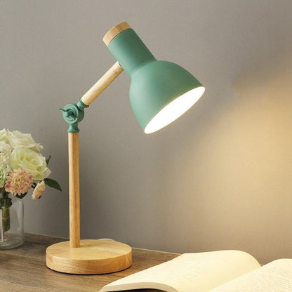 Nordic Wooden LED Desk Lamp, Scandinavian Dimmable Table Light, Warm or Cool White